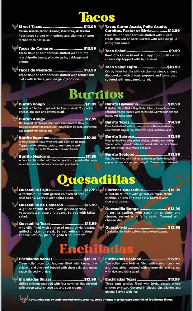 Bongos Bar & Mexican Grill Menu image 3