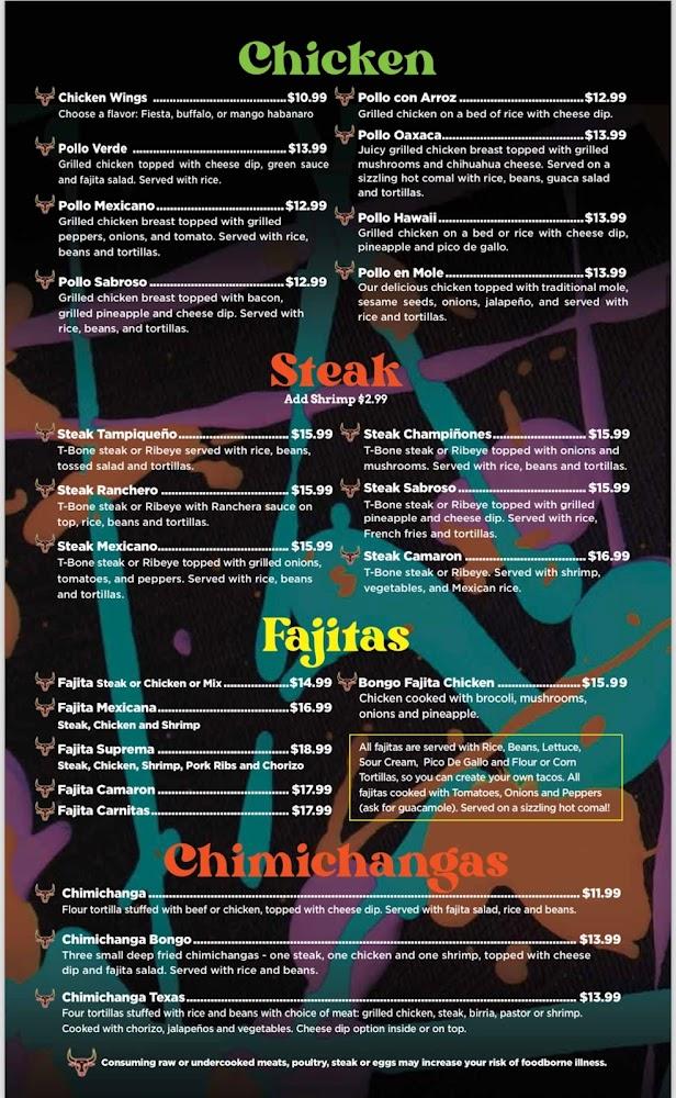 Bongos Bar & Mexican Grill Menu image 4